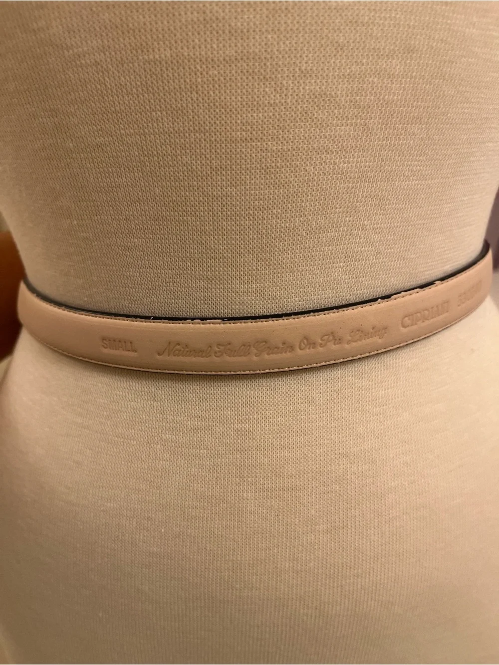 Cipriani Black Leather Belt with Gold Buckle and Double Loops